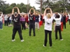 World T'ai Chi Day warm up in Los Angeles.